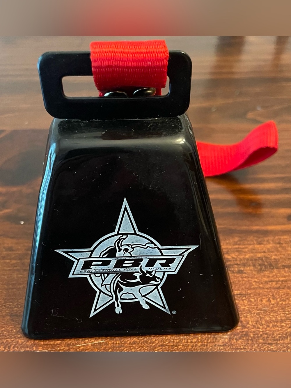 Professional Bull Rider ‘PBR 8 Second Heroes’ Cowbell - Black w/ Red Strap